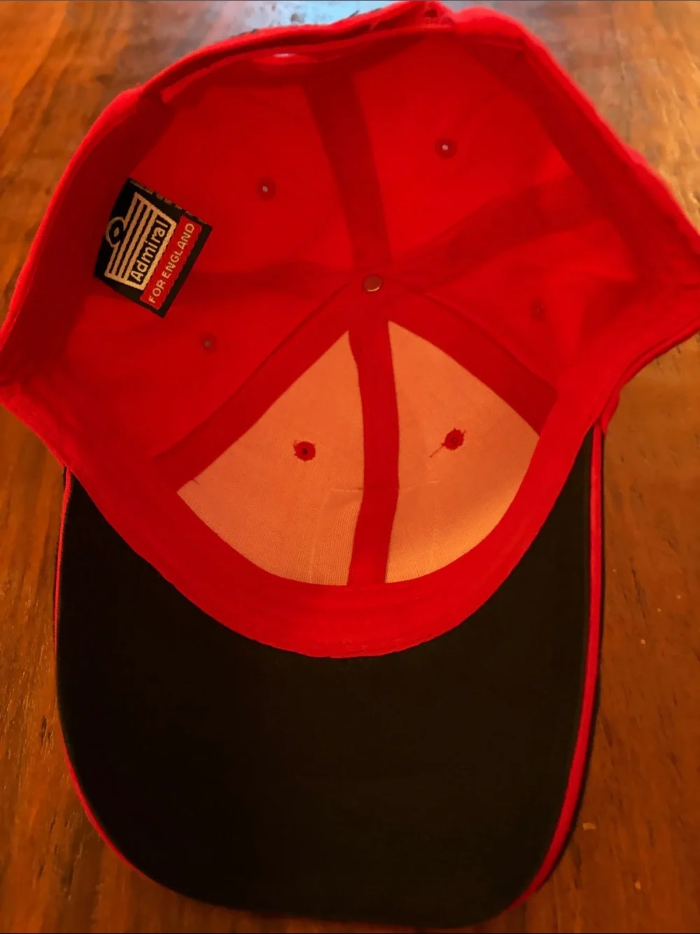 England Crest Red and Black Baseball Cap